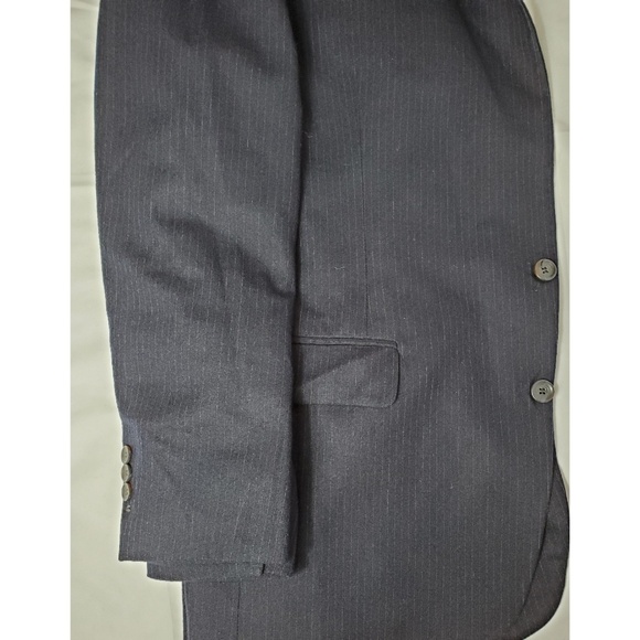 Bill Blass Dark Blue Striped Blazer Jacket Sze 44L - Picture 6 of 7